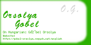 orsolya gobel business card